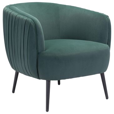 Zuo Modern Karan Accent Chair in Green Velvet, , large
