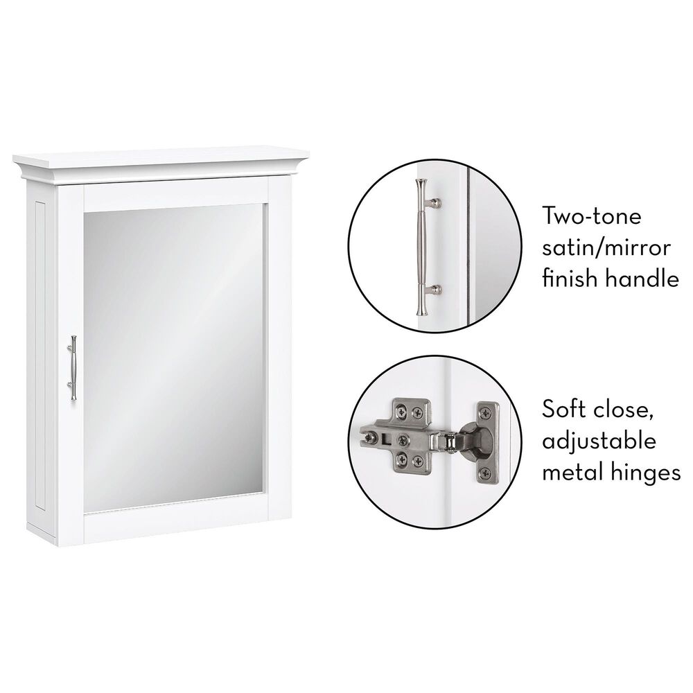 RiverRidge Home Somerset Wall Cabinet with Mirror in White, , large