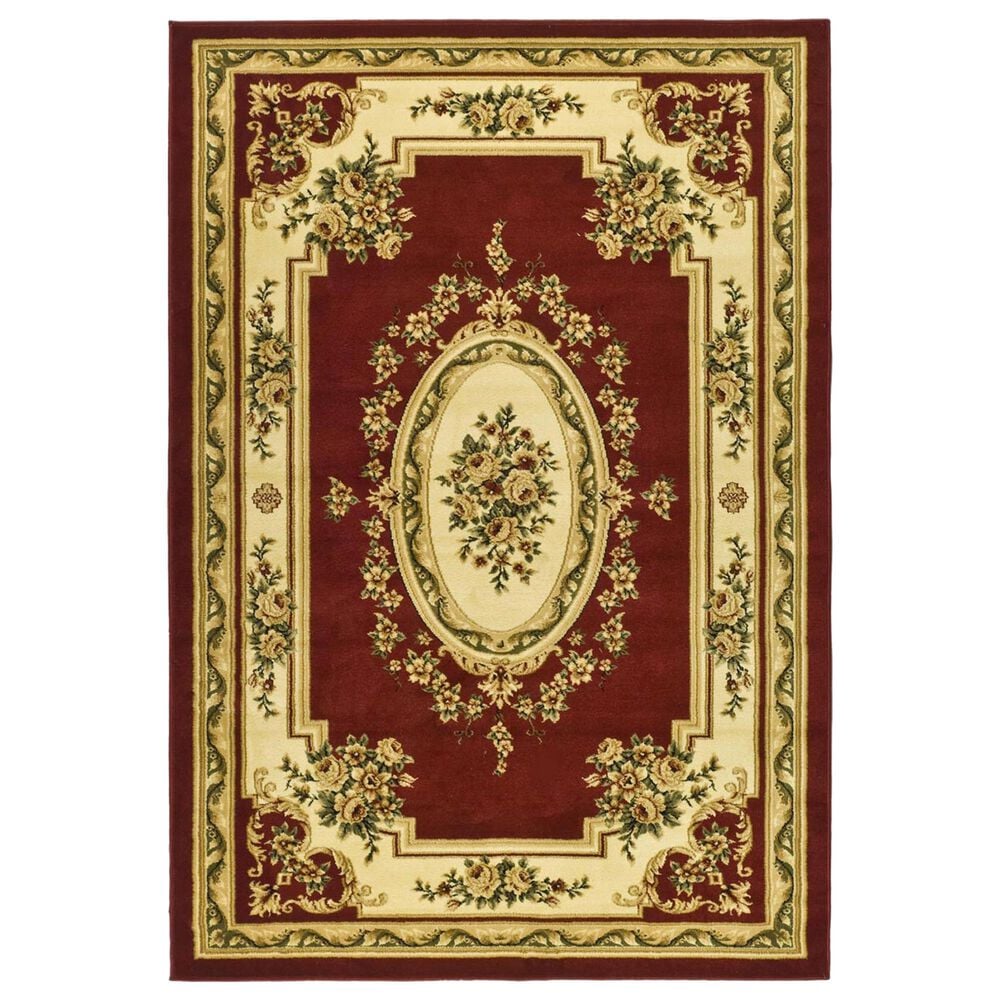 Safavieh Lyndhurst LNH218 5"3" x 7"6" Red and Ivory Area Rug, , large