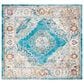 Safavieh Aria ARA116M 6"6" Square Blue and Ivory Area Rug, , large