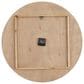 Maple and Jade Decorative Wall Clock with Marble Side in Oiled Brown and White, , large