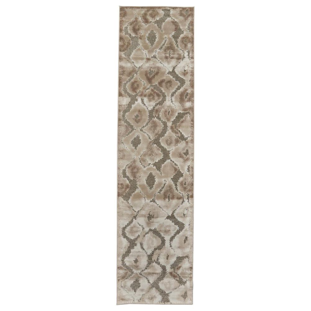 Feizy Rugs Saphir Zam 3250F 2'6" x 8' Pewter/Gray Runner, , large