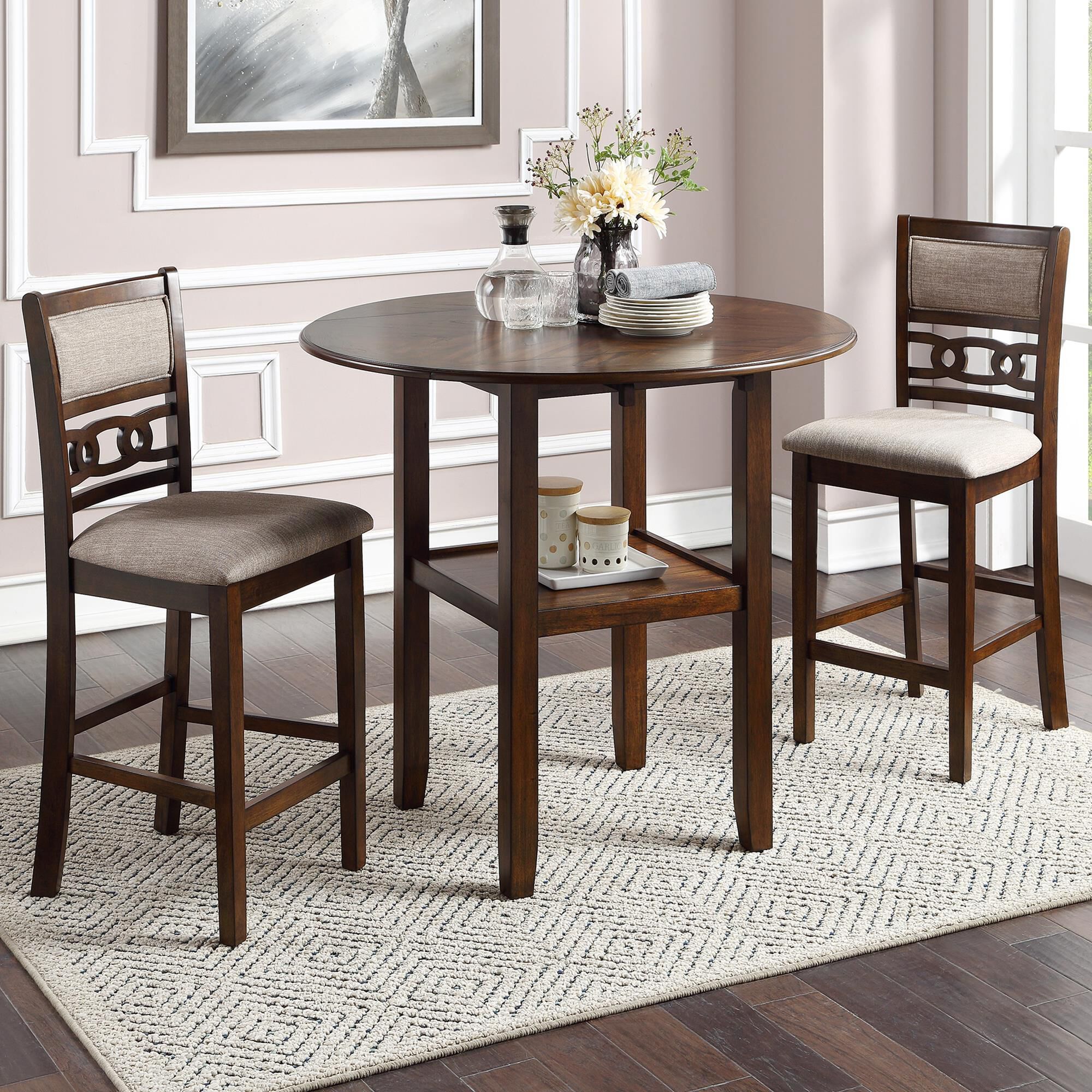 Large round counter 2025 height dining table
