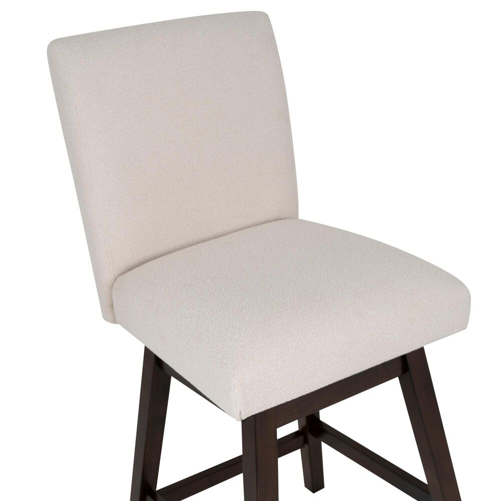 Linon Home Decor Cyrus Swivel Counter Stool in Brown (Set of 2), , large