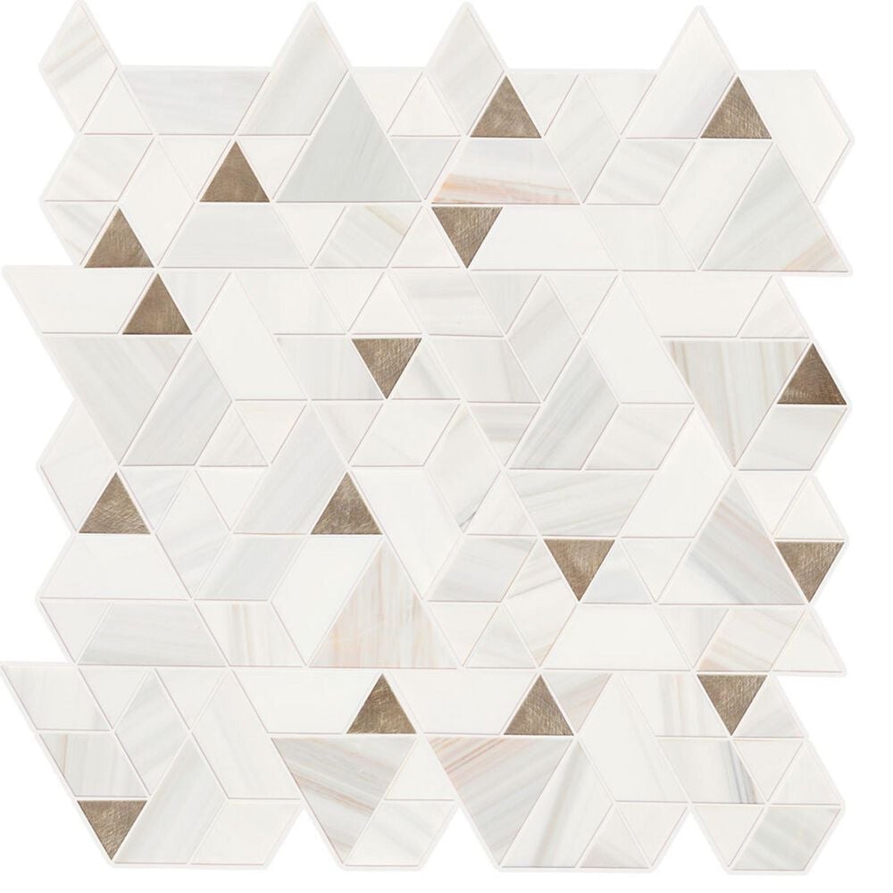 Dal-Tile Pietra Divina Calacatta Dolomiti Gray Blend Spectrum Mosaic Tile, , large