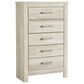 Ashley Bellaby 5-Piece Queen Panel Bedroom Set in Whitewash, , large