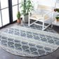 Safavieh Cabana CBN333M 3" Round Blue and Grey Indoor/Outdoor Area Performance Rug, , large