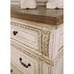 Ashley Realyn Dresser and Mirror in Chipped White and Brown, , large