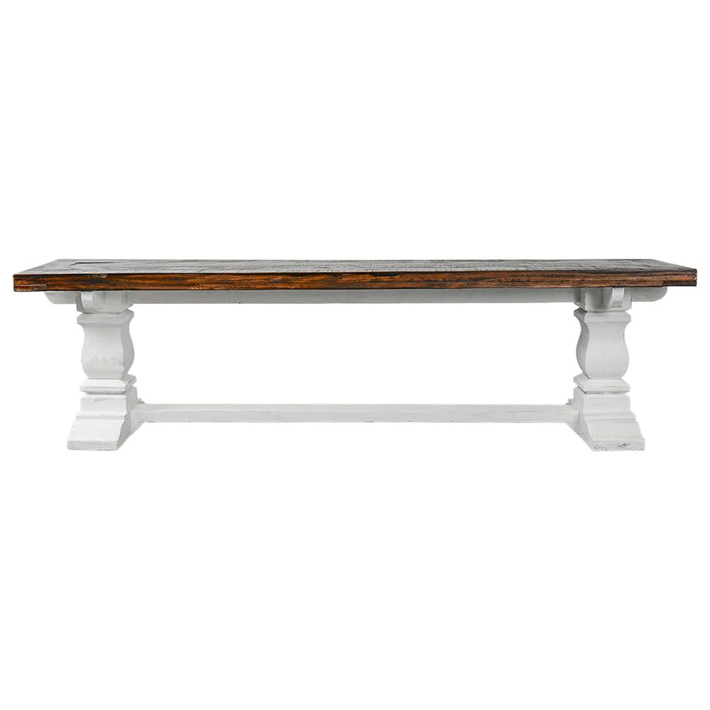 Ardent Home Standard Bench in Aged White and Tobacco, , large