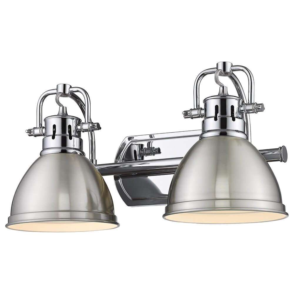 Golden Lighting Duncan 2-Light Bath Vanity in Chrome/Pewter, , large