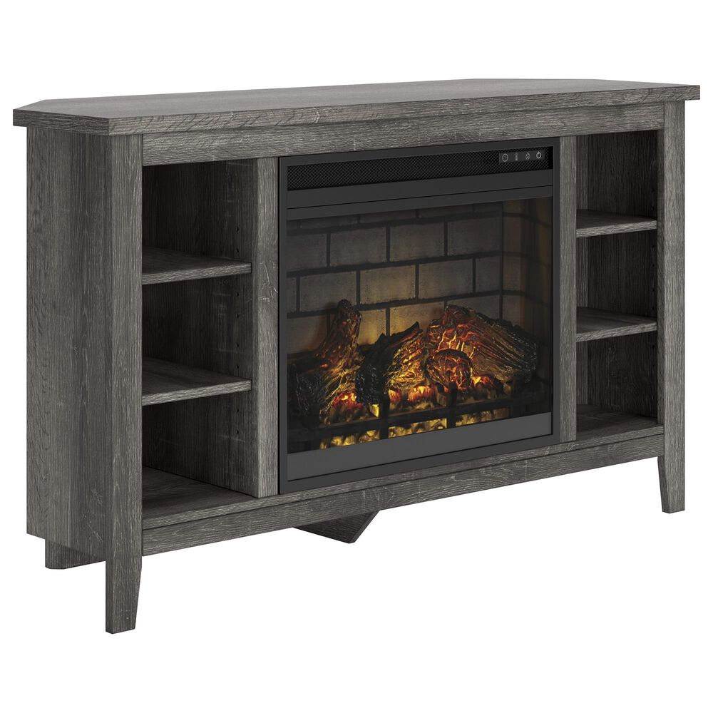 Ashley Arlenbry 48" TV Stand with Electric Infrared Fireplace Insert in Weathered Oak, , large