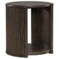 Belle Furnishings City View Round End Table in Coffee Bean, , large