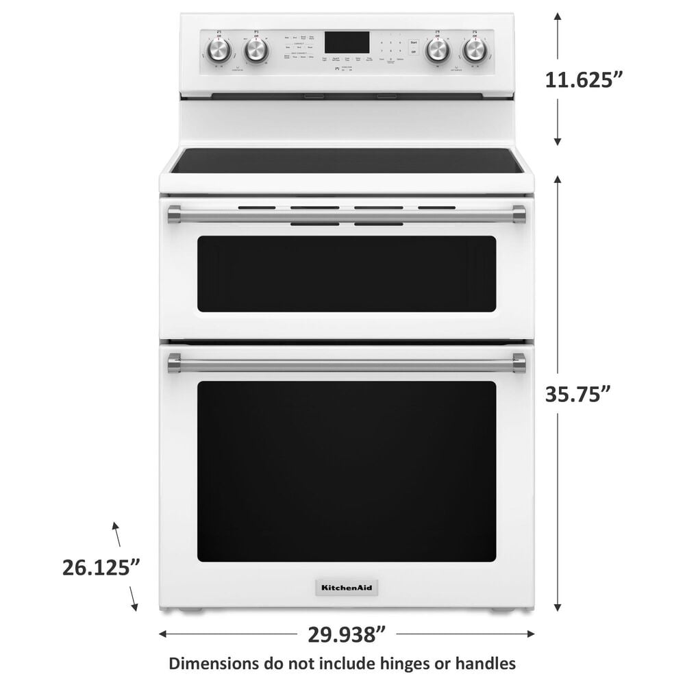 KitchenAid 6.7 Cu. Ft. Freestanding Electric Double Oven Range, , large