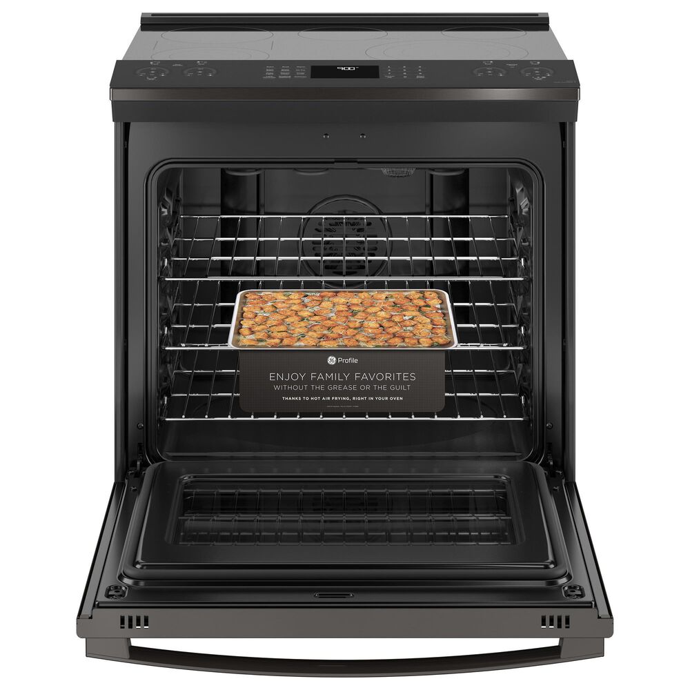 GE Profile 30&quot; Smart Slide-In Electric Rang in Black Stainless Steel, , large