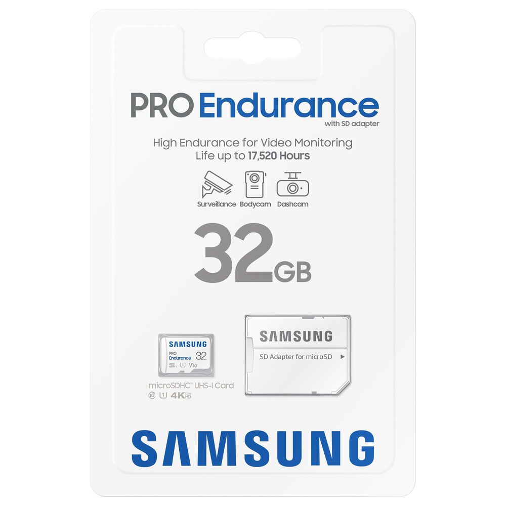 Samsung PRO Endurance microSDXC Memory Card 32GB in White