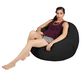 Jaxx 3" Round Bean Bag with Removable Cover in Black, , large