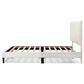 Furniture of America Gail Queen Upholstered Platform Bed with Pillow Headboard in White, , large