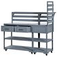 HOMLUX 62.3"" Outdoor Kitchen Island in Gray, , large