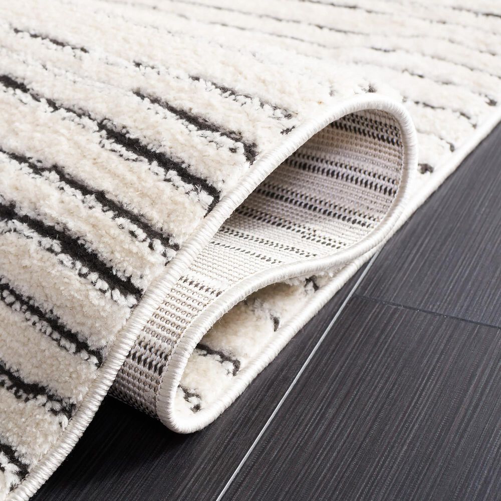 Safavieh Melody MEL118A 5&#39;3&quot; x 7&#39;6&quot; Ivory and Black Area Rug, , large