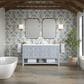 James Martin Vanities Breckenridge 60" Double Bathroom Vanity in Serenity Blue with Single Hole 3 cm White Zeus Quartz Top and Rectangular Sinks, , large