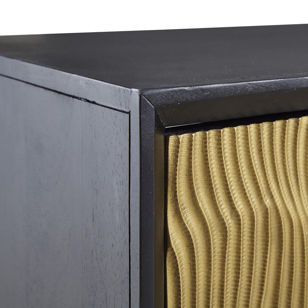 Ashley Tayner Accent Cabinet in Black and Gold, , large
