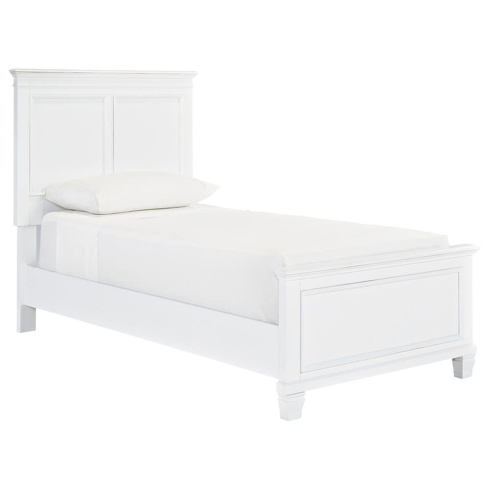 Ashley Fortman Twin Panel Bed in White, , large