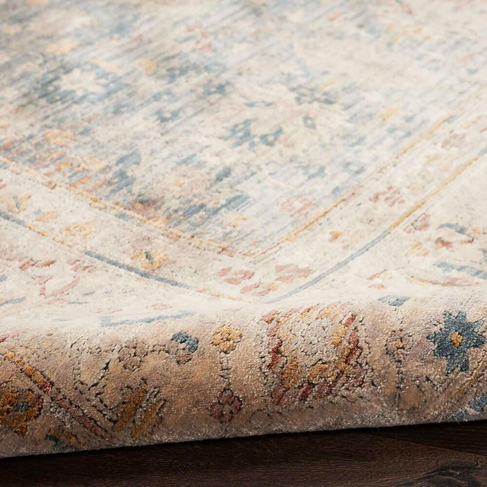 Nourison Luxurious 2&#39; x 3&#39; Ivory and Blue Area Rug, , large
