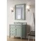 James Martin Vanities Brittany 36" Single Bathroom Vanity in Sage Green with 3 cm Arctic Fall Solid Surface Top and Rectangular Sink, , large