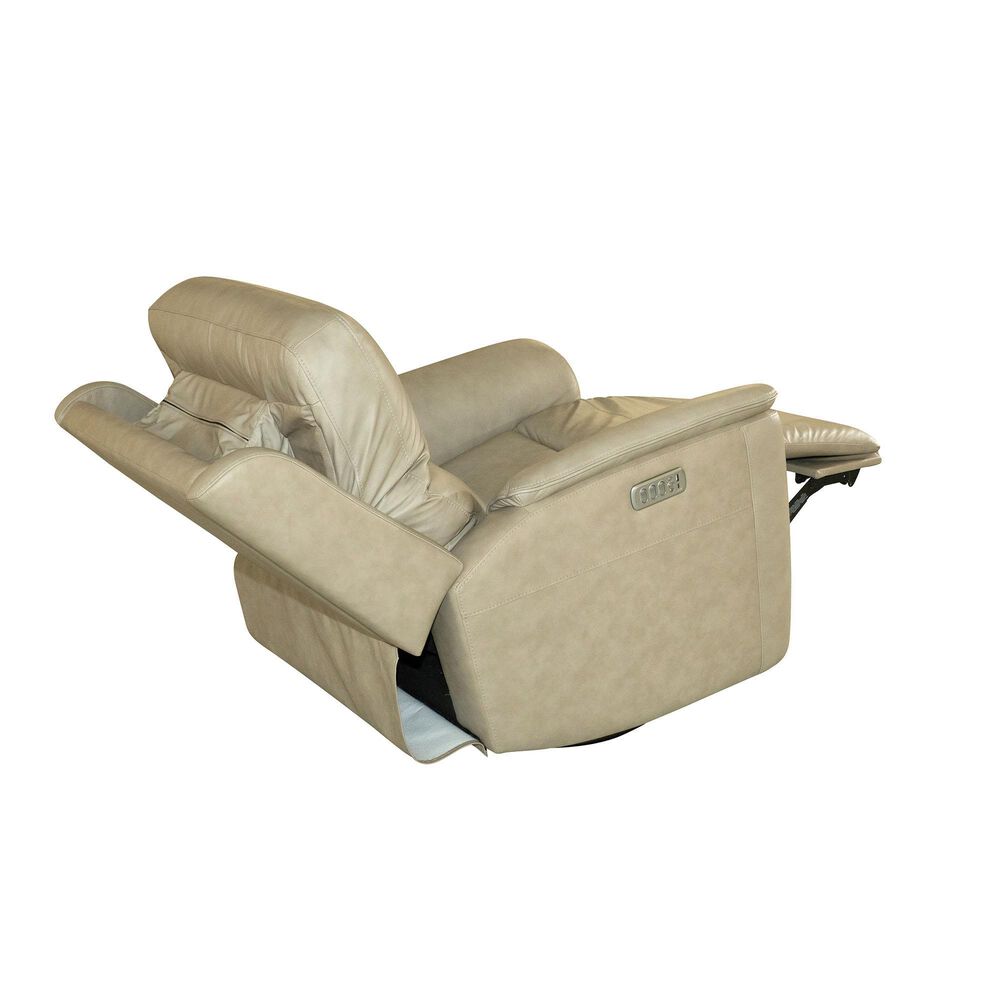 Flexsteel Henry Power Swivel Glider Recliner in Beige, , large
