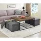HOMLUX 5-Piece Occasional Table Set in Weathered Oak and Black, , large