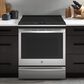 GE Profile 30" Slide-In Front-Control Induction Range in Stainless Steel, , large