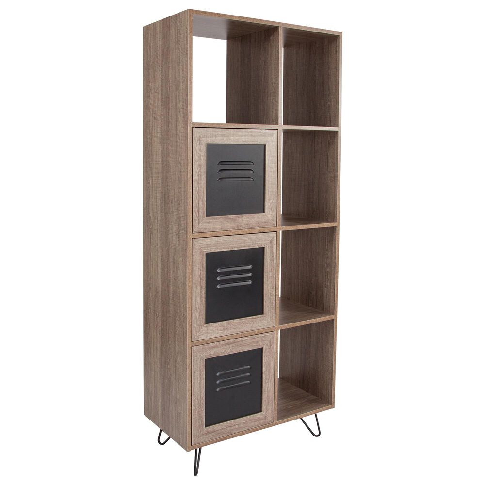 Flash Furniture Woodridge 5-Cube Storage Bookcase in Brown, , large