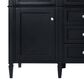 James Martin Vanities Brittany 60" Double Bathroom Vanity in Black Onyx with 3 cm Parisien Bleu Quartz Top and Rectangular Sinks, , large