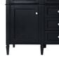 James Martin Vanities Brittany 60" Double Bathroom Vanity in Black Onyx with 3 cm Parisien Bleu Quartz Top and Rectangular Sinks, , large