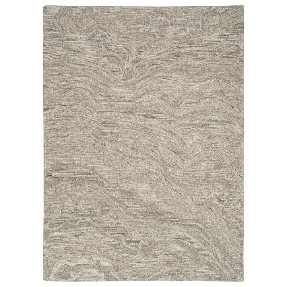 Nourison Graceful 7"9" x 9"9" Gray Area Rug, , large