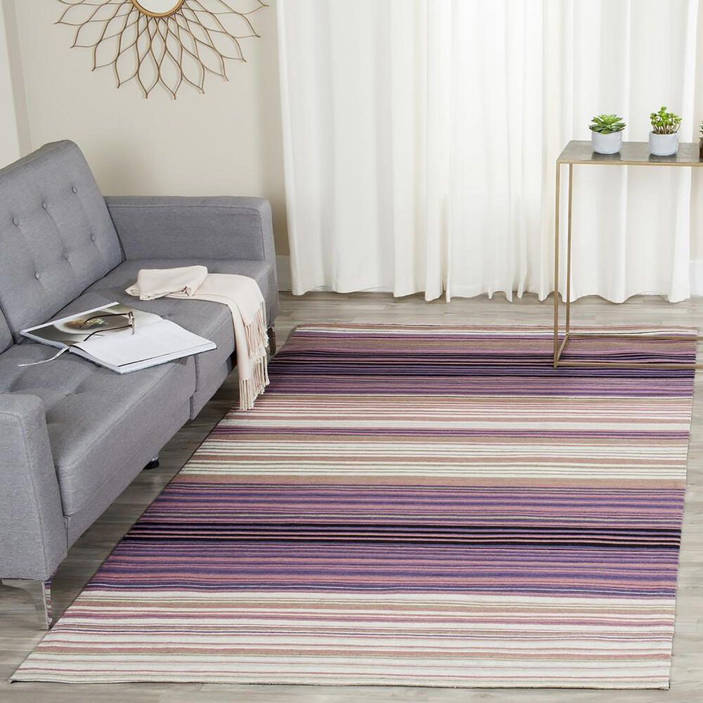 Safavieh Marbella 8&#39; x 10&#39; White and Lilac Area Rug, , large