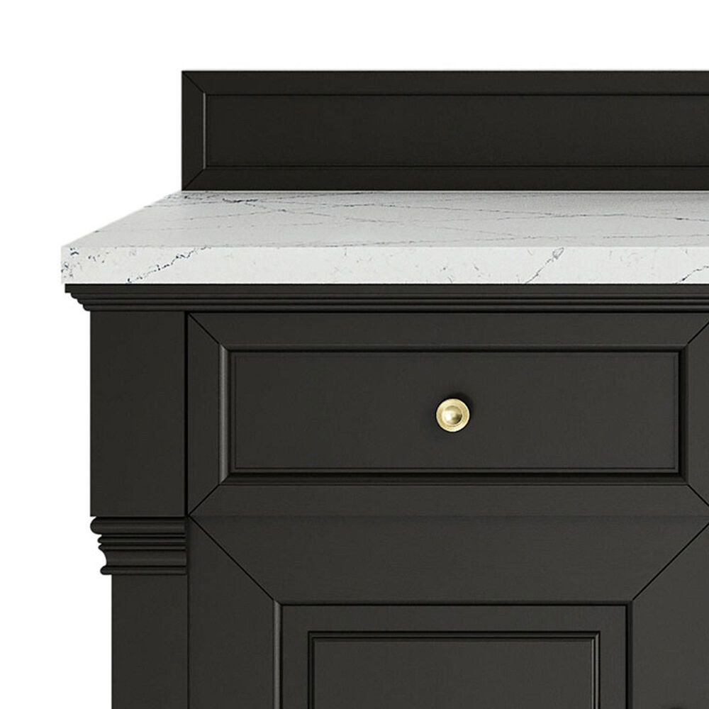 James Martin Vanities Brookfield 60" Single Bathroom Vanity in Black Onyx with 3 cm Ethereal Noctis Quartz Top, Rectangle Sink and FreePower Wireless Charger, , large