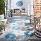 Safavieh Cabana CBN676B 9" x 12" Beige and Blue Indoor/Outdoor Area Performance Rug, , large