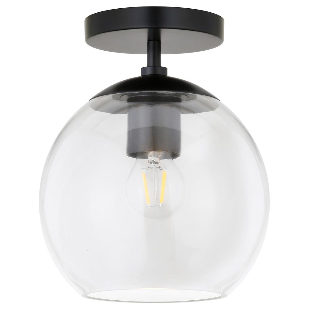 Hudson and Canal Bartlett Semi Flush Mount in Matte Black, , large