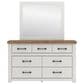 Ashley Savonport 5 Piece Queen Storage Bedroom Set in White and Brown, , large