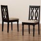 Baxton Studio Cherese Side Chair with Sand Cushion in Dark Brown (Set of 2), , large