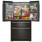 KitchenAid 26.2 Cu. Ft. French Door Refrigerator with Platinum Interior in Black Stainless Steel, , large