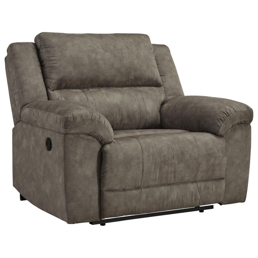 Ashley Laresview Manual Zero Wall Wide Seat Recliner in Fossil, , large