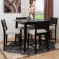 Linon Home Decor Cadence 5-Piece Counter Height Dining Set in Black Lacquer, , large