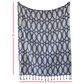 Foreside Cleo 60" x 50" Throw in Navy, , large