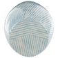 Linon Home Decor Prianna Drum End Table with Mosaic Capiz in Light Blue and White, , large