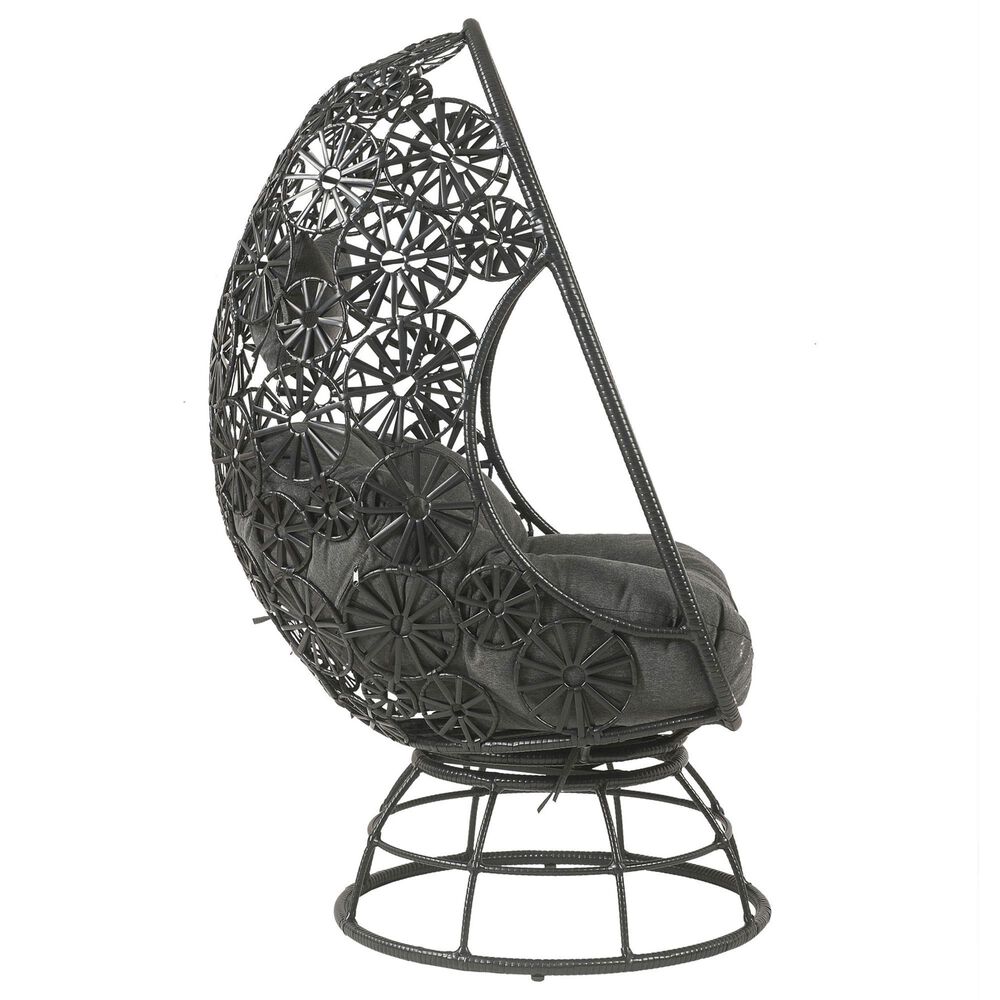 Hearth and Haven Hikre2-piece Metal Outdoor Lounge Chair Set in Charcoal, , large