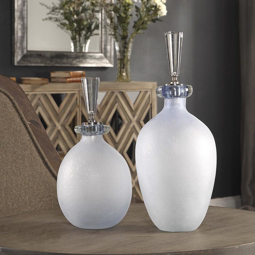 Uttermost Leah Bubble Glass Containers (Set of 2), , large