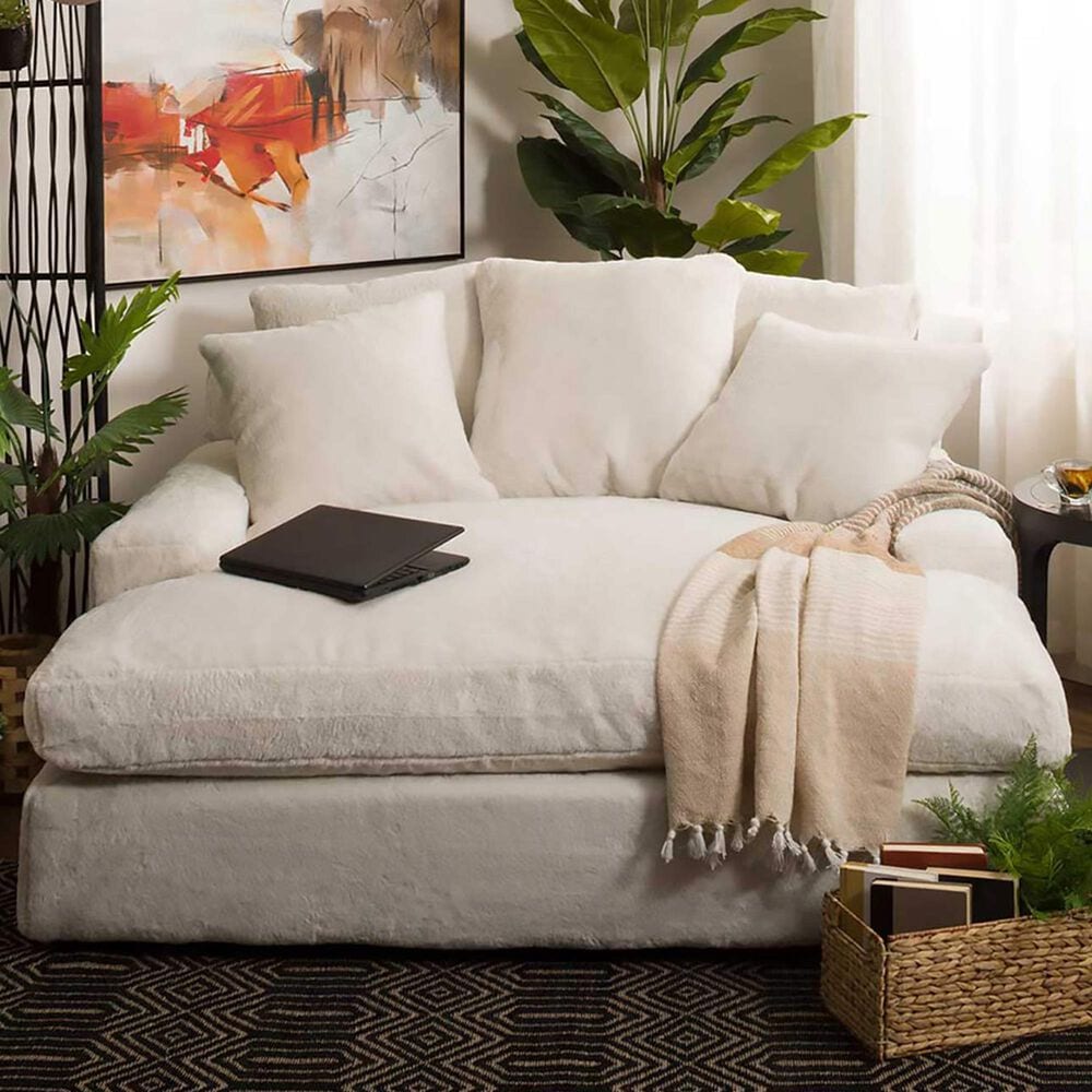 Moore Furniture Grand Home Theatre Chaise Lounge in Badgley Pearl, , large