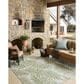 Loloi Easton Ivory and Green 6"7" x 9"4" Indoor/Outdoor Area Rug, , large